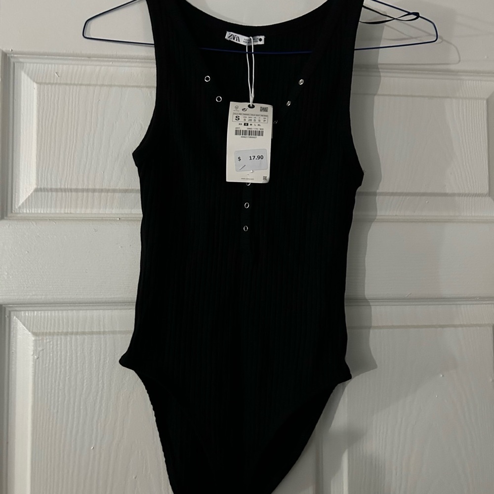 Zara sexy bodysuit, black, size S, new with tags